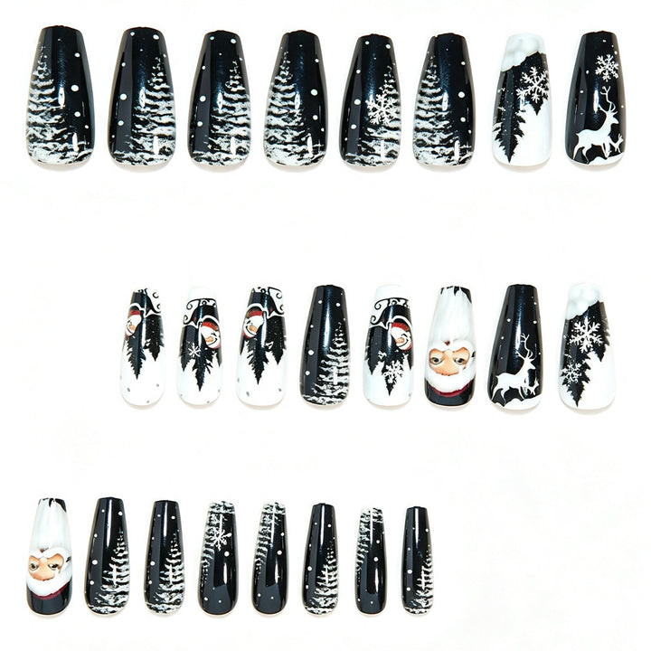 Seasonal Themed Long Press-On Nail Design Kalsten