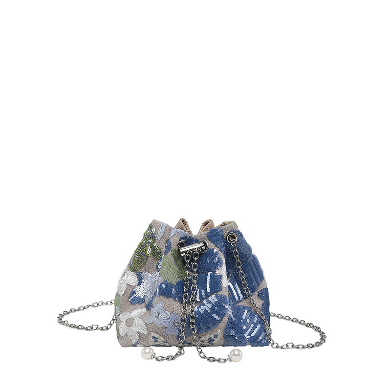WoStylish Sequin Drawstring Clutch Purse Kalsten