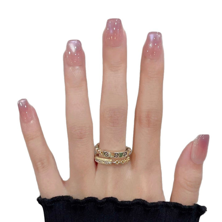 Translucent Glossy Press-On Nail Extensions Kalsten