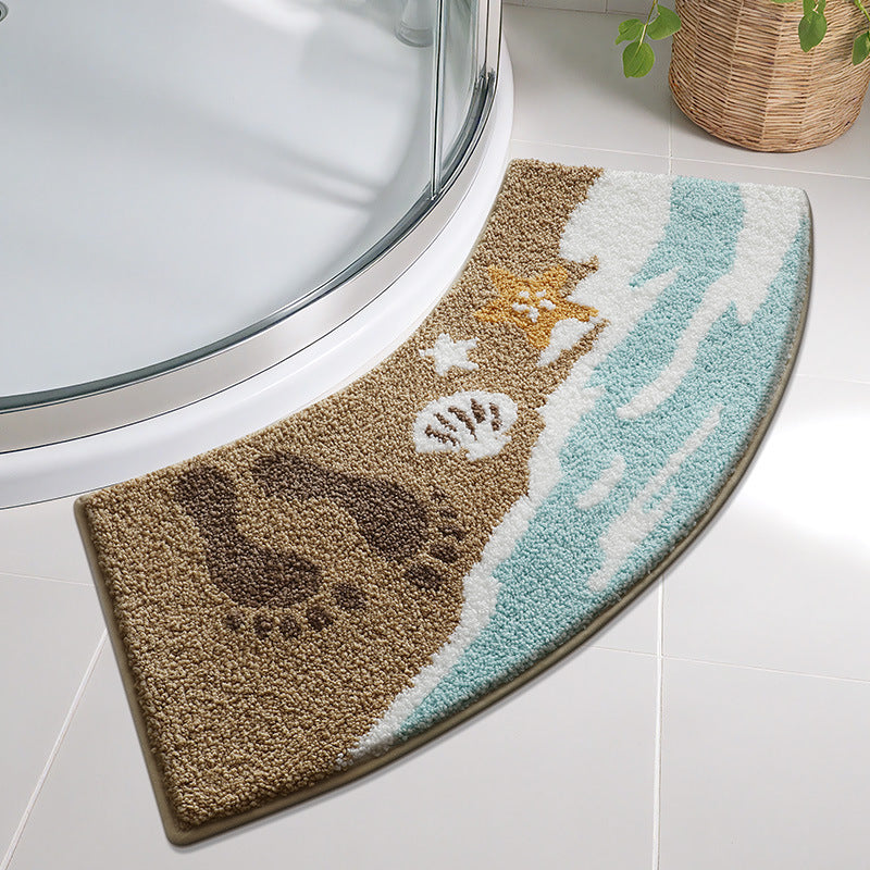 Floral Design Memory Foam Bath Mat Kalsten