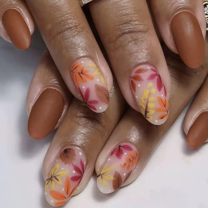 Artistic Floral Overlay Nail Enhancements Kalsten