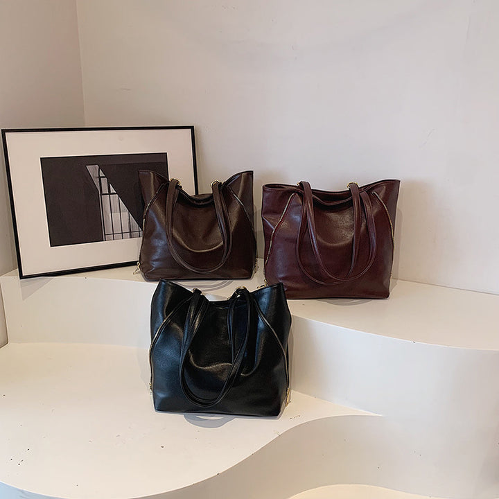 Elegant Faux Leather Tote Bag Kalsten