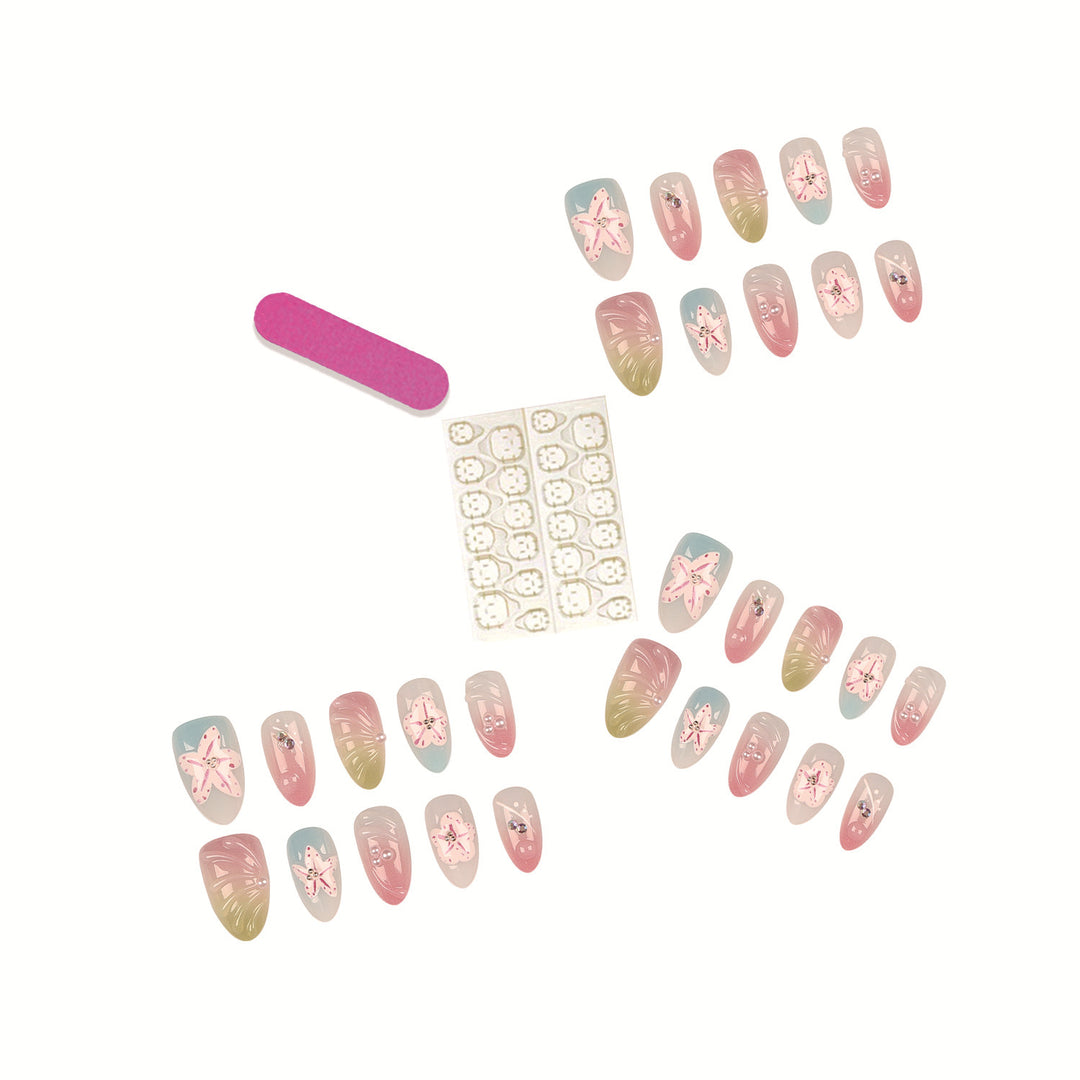 Decorative Floral Art Press-On Nails