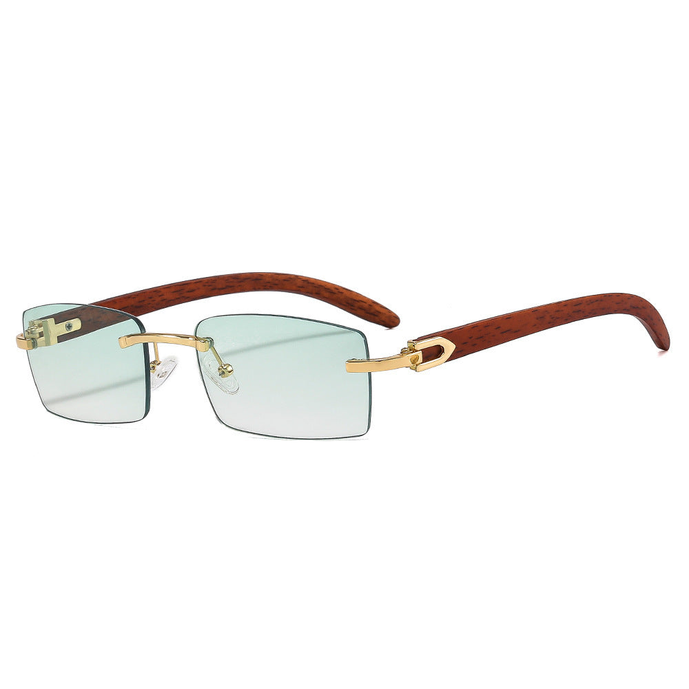Stylish Wooden-Handled Square Sunglasses Kalsten