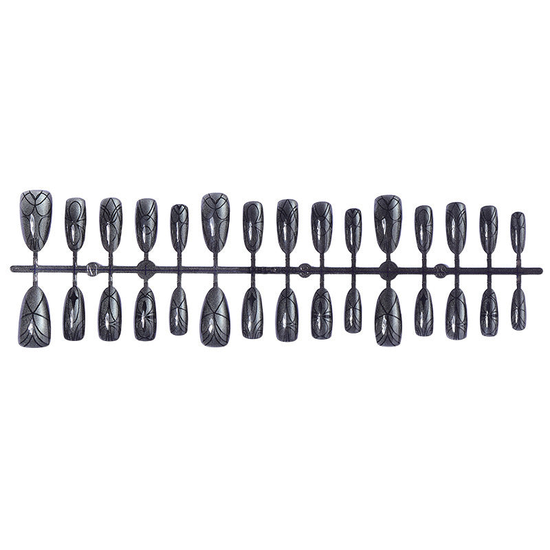 Acrylic nail set with creepy spider design and glitter accents Kalsten