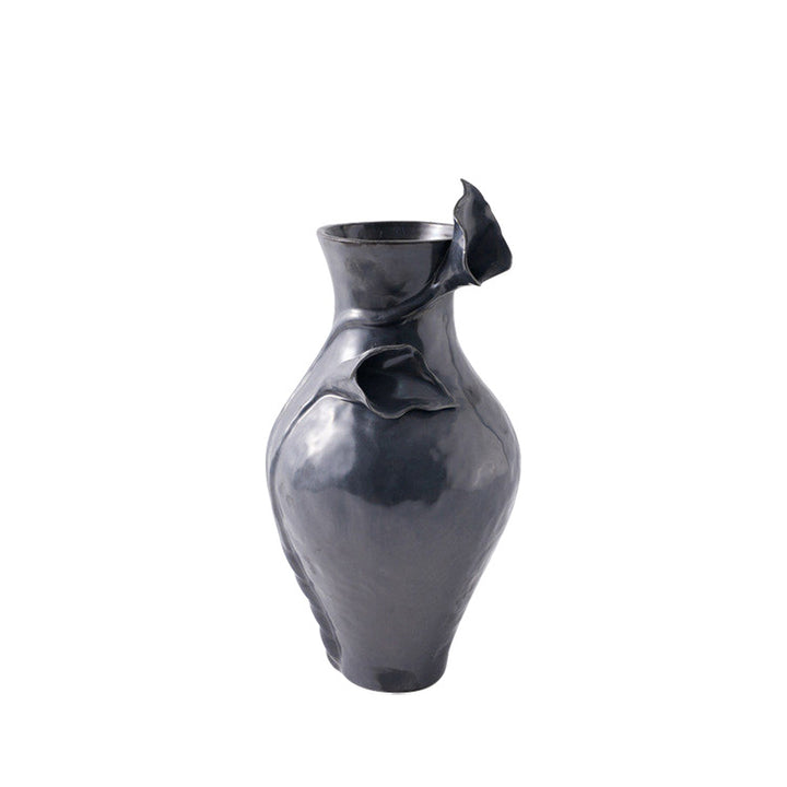 Elegant Floral Metal Vase