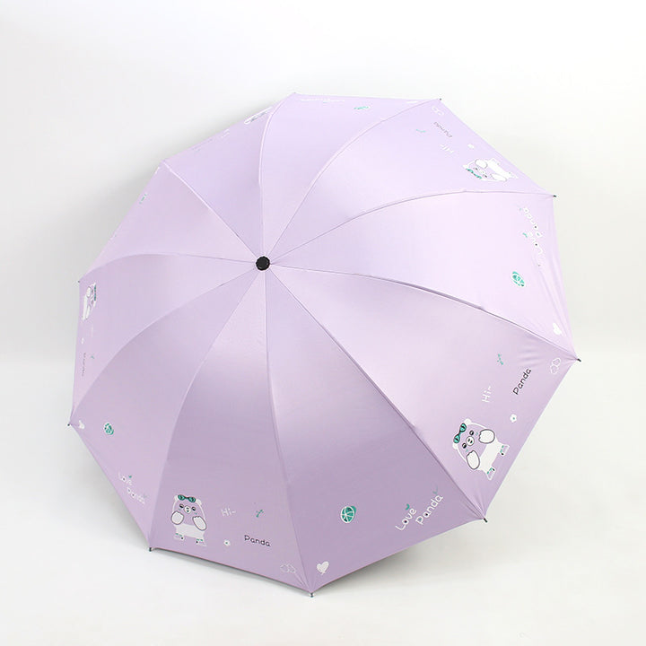 Ladies folding umbrella with cute panda design Kalsten