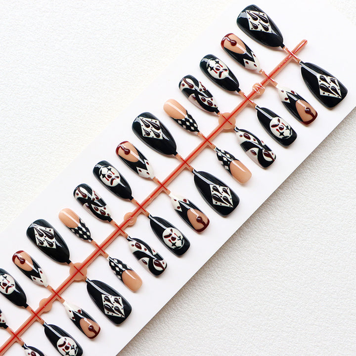 Artistic Press-On Nail Art Set with Intricate Patterns Kalsten