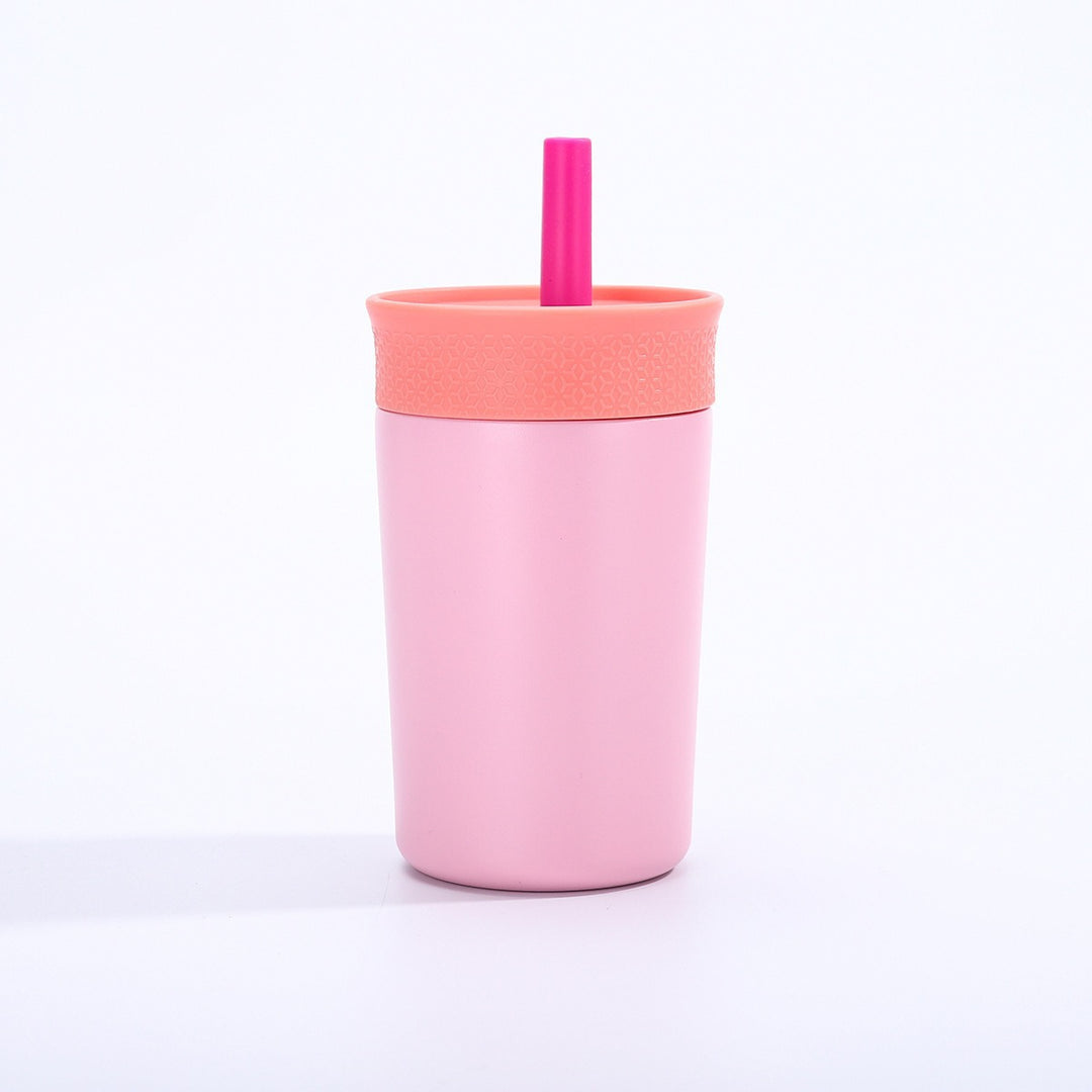 Women insulated coffee cup with integrated straw Kalsten