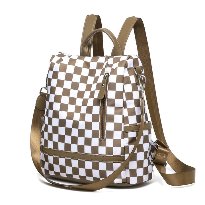 Stylish Checkered Backpack Kalsten
