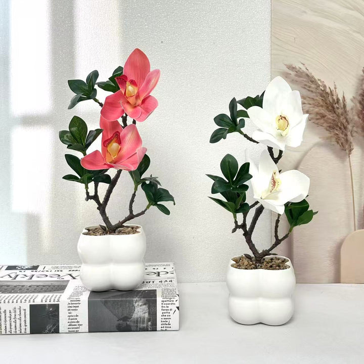 Lifelike Artificial Orchid Plant Decoration