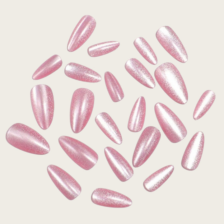Shiny artificial nails with elegant ombre effect Kalsten