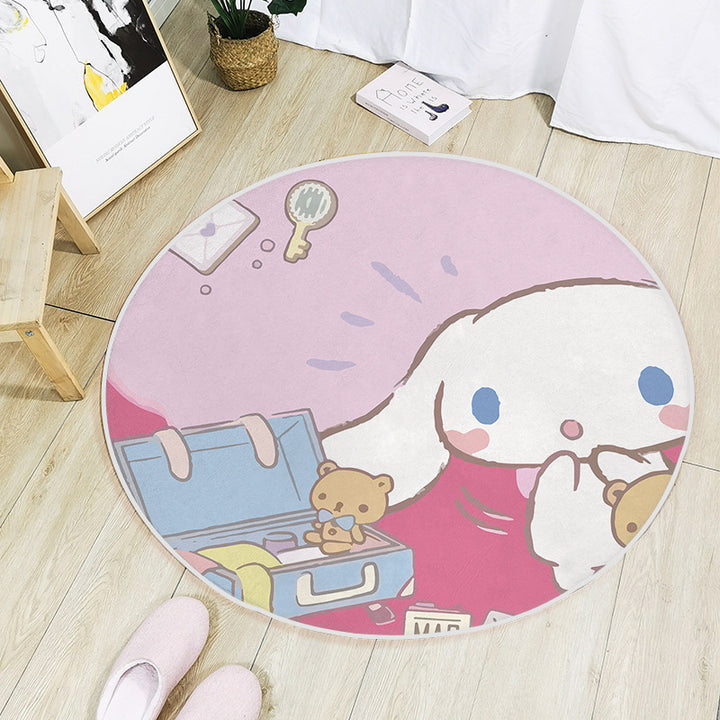 Cute Cartoon Bunny-Themed Area Rug