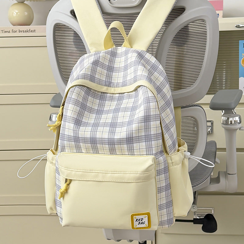 Checked Patterned Backpack Kalsten