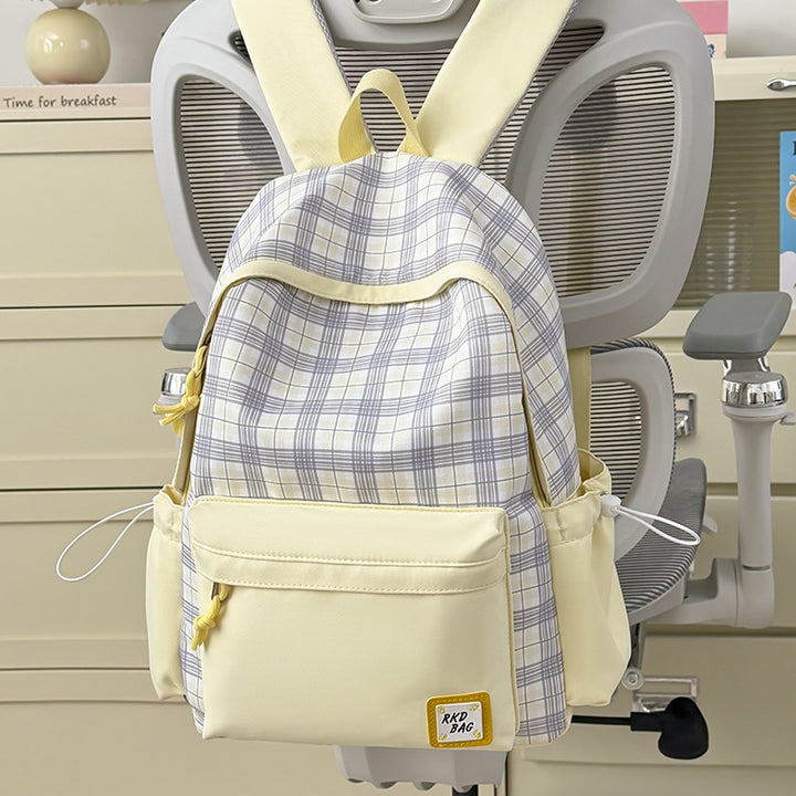 Checked Patterned Backpack Kalsten