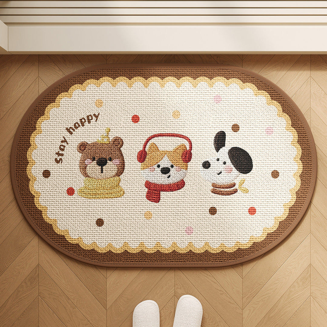 Playful Animal-Themed Welcome Mat Kalsten