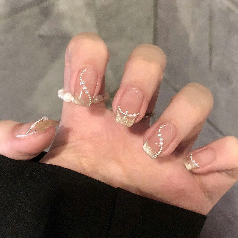 Glossy Decorative Press-On Nails Set Kalsten