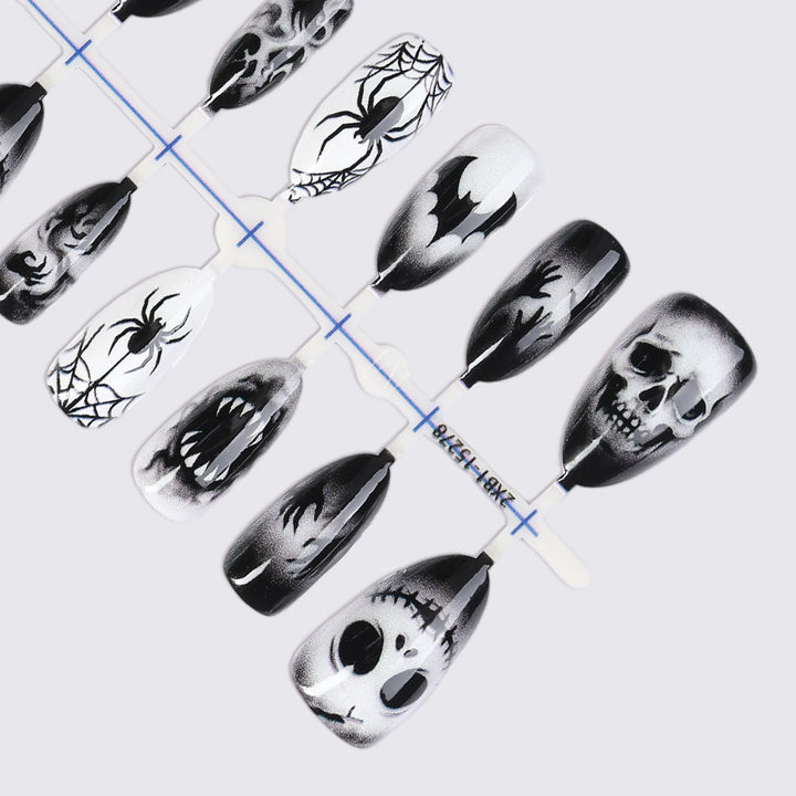 Creative nail art set with spooky designs Kalsten