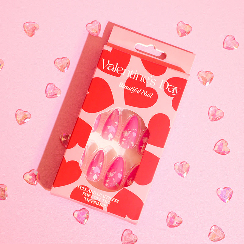 Artificial nail decoration in romantic heart design Kalsten
