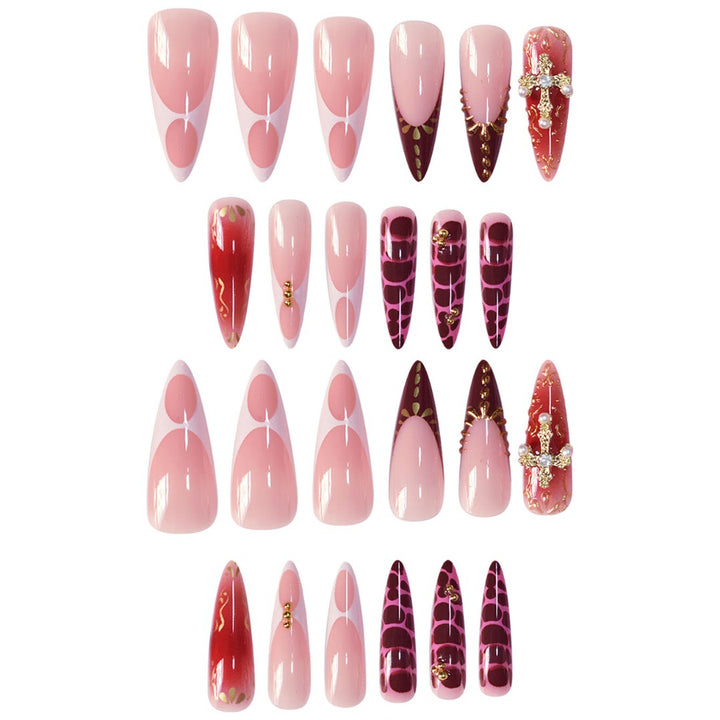 Glamorous Decorative Stiletto Press-On Nail Set Kalsten
