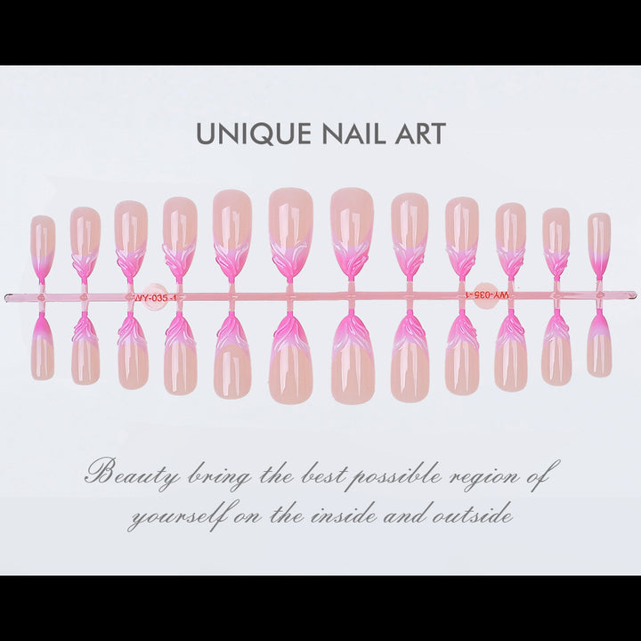 Elegant Artistic Floral Press-On Nail Set Kalsten
