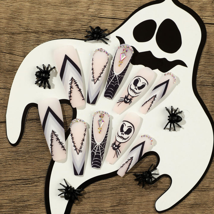 Artistic Nail Extensions in Halloween Design Kalsten