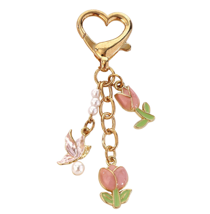 Playful keychain in rose design Kalsten