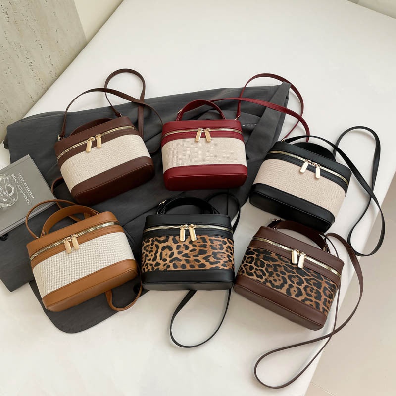 WoChic Leather and Fabric Crossbody Bag Kalsten