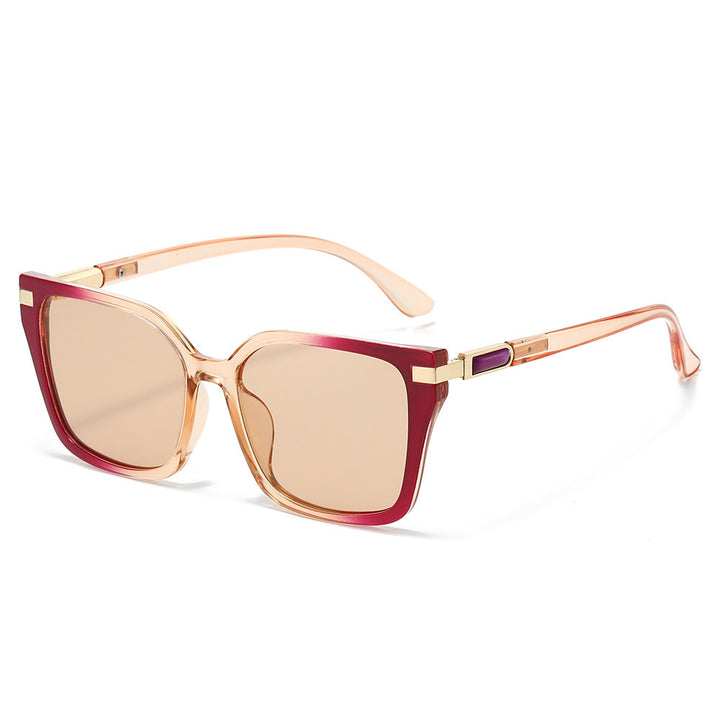 Oversized Square Frame Sunglasses with Gold Accents Kalsten