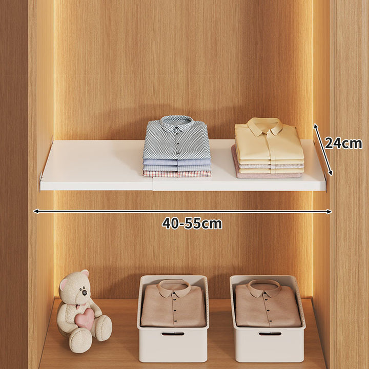 Expandable Hinged Closet Shelf Board