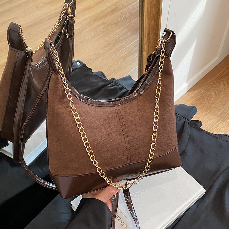 Suede Hobo Handbag