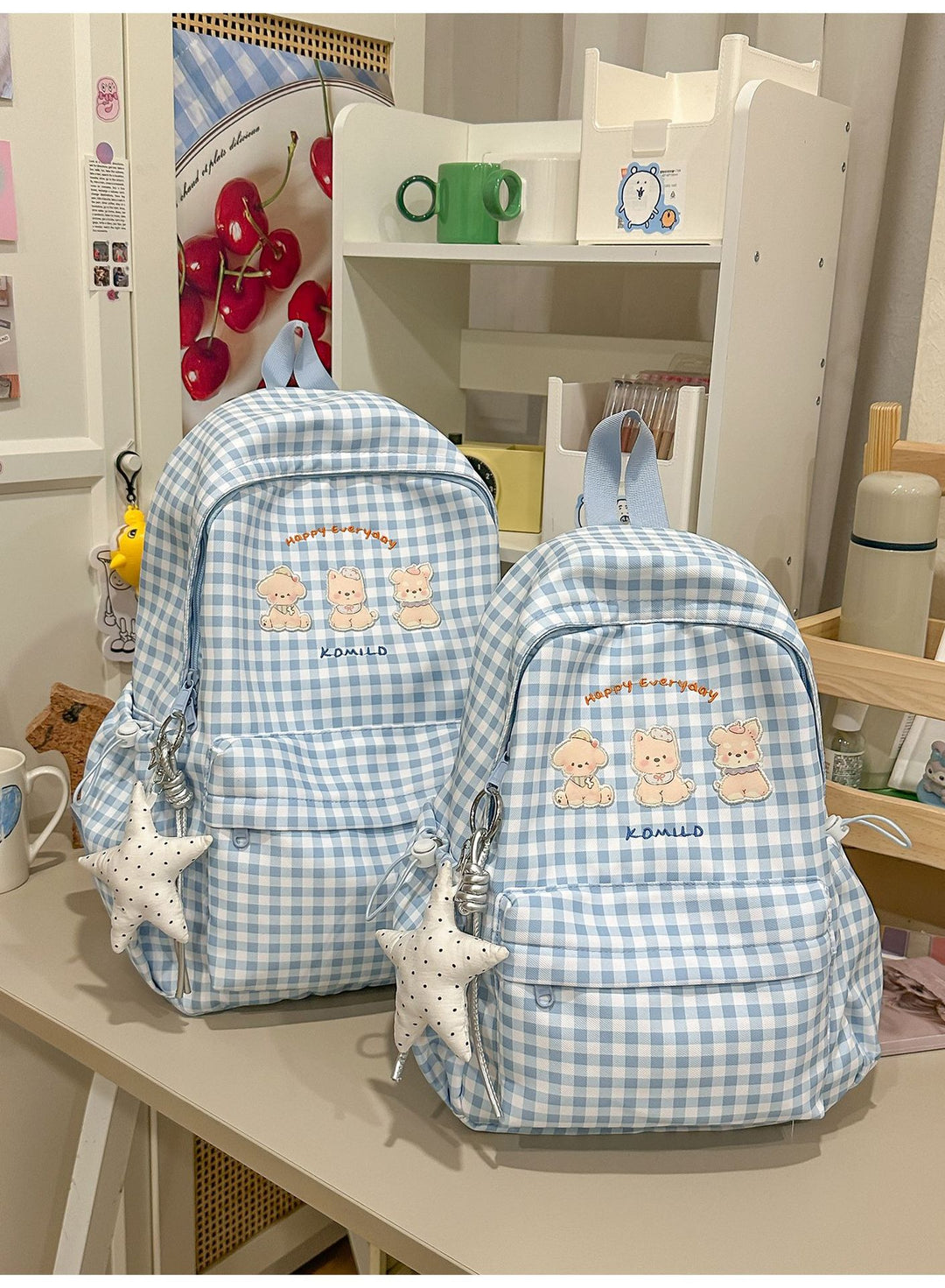 Cute Checkered Patterned Backpack