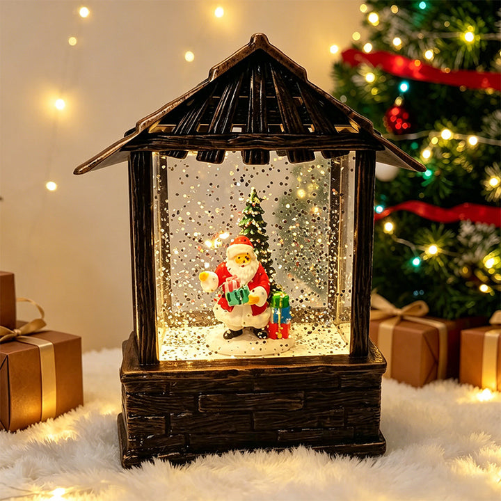 Christmas lantern with snow globe and LED lighting Kalsten