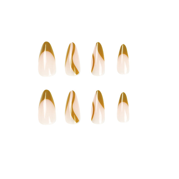 Artful stiletto nails with artistic design Kalsten