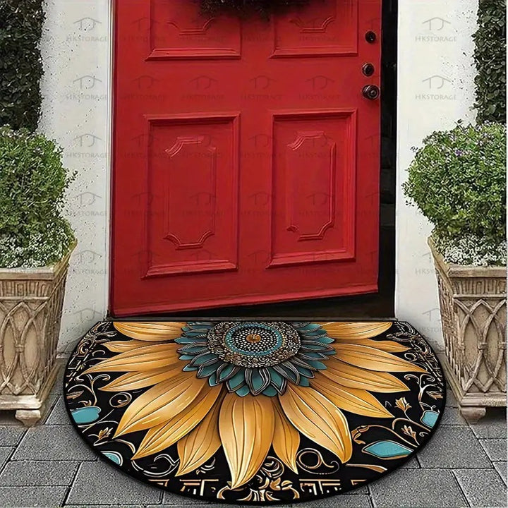 Floral Patterned Welcome Mat Kalsten