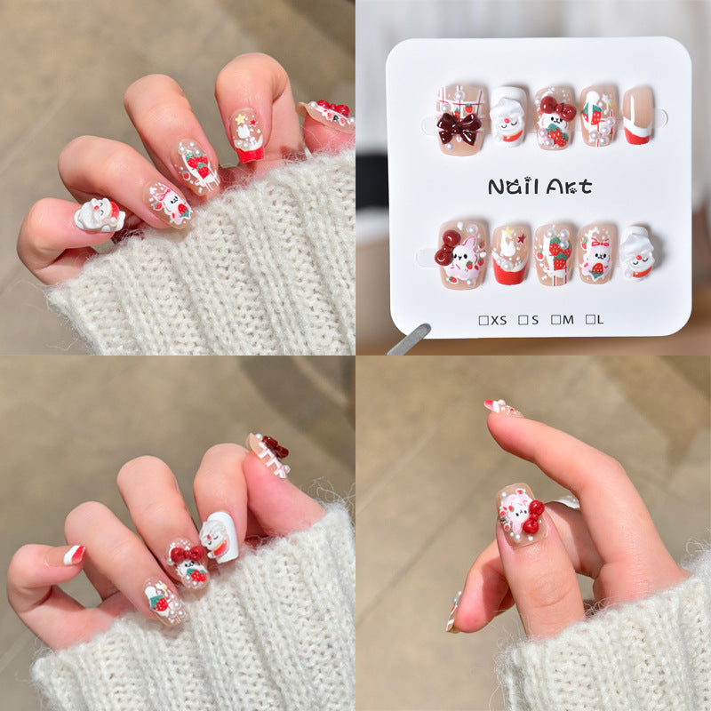 Festive Character-Themed Press-On Nail Art Kalsten