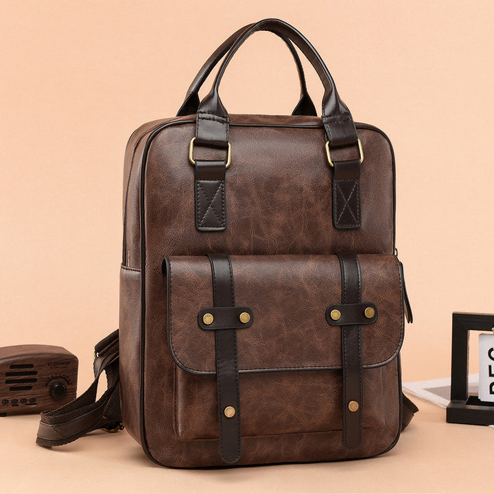 Vintage Leather Multi-Functional Backpack Kalsten
