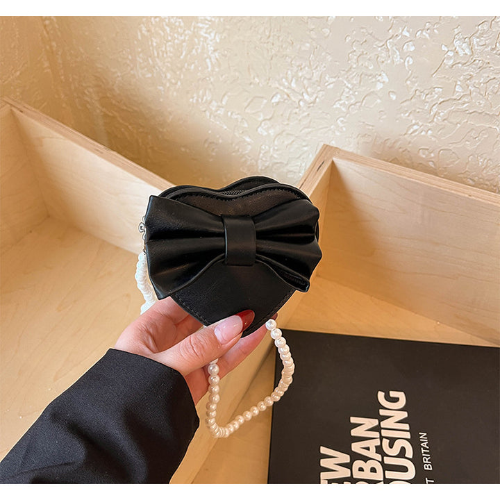 WoHeart-Shaped Bow Clutch Bag Kalsten