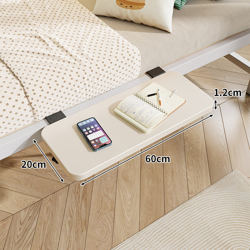 Clamp-On Floating Bedside Shelf with Bamboo Top and Slim Profile