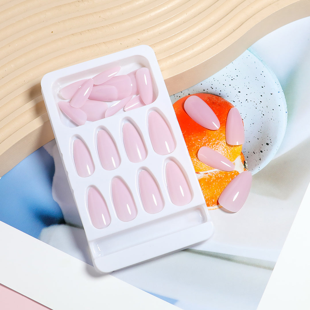 Press-On Nail Kit with Almond Shape and Natural Finish Kalsten