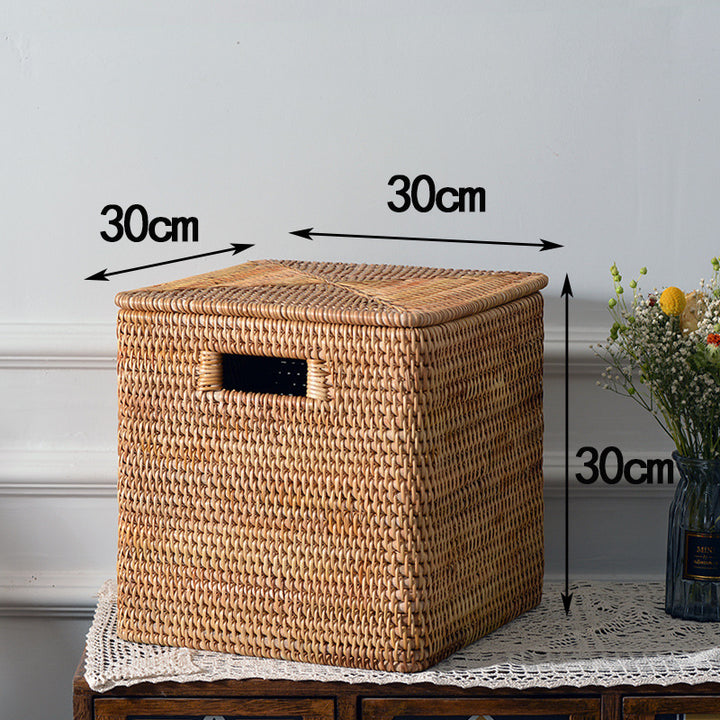 Women rectangular rattan storage basket Kalsten