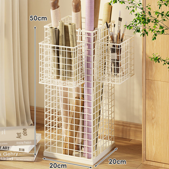 Vertical Mesh Desktop Roll Document & Utensil Organizer