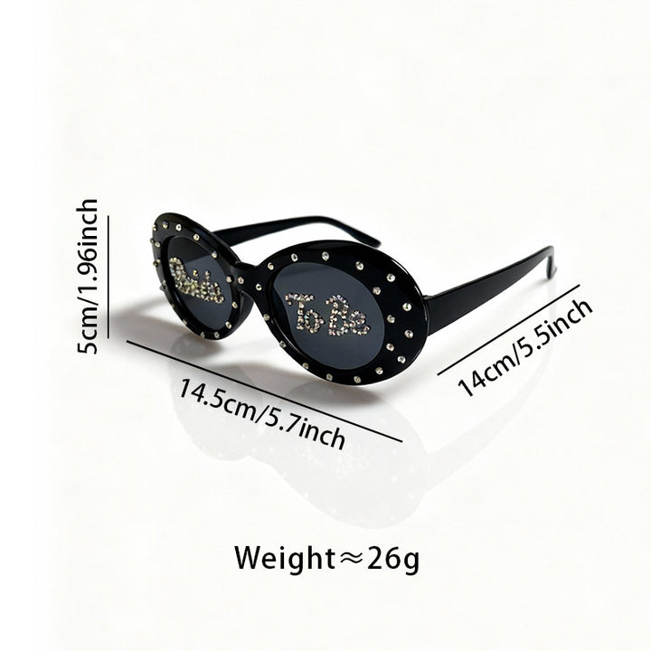 Rhinestone-Embellished Bridal Sunglasses Kalsten