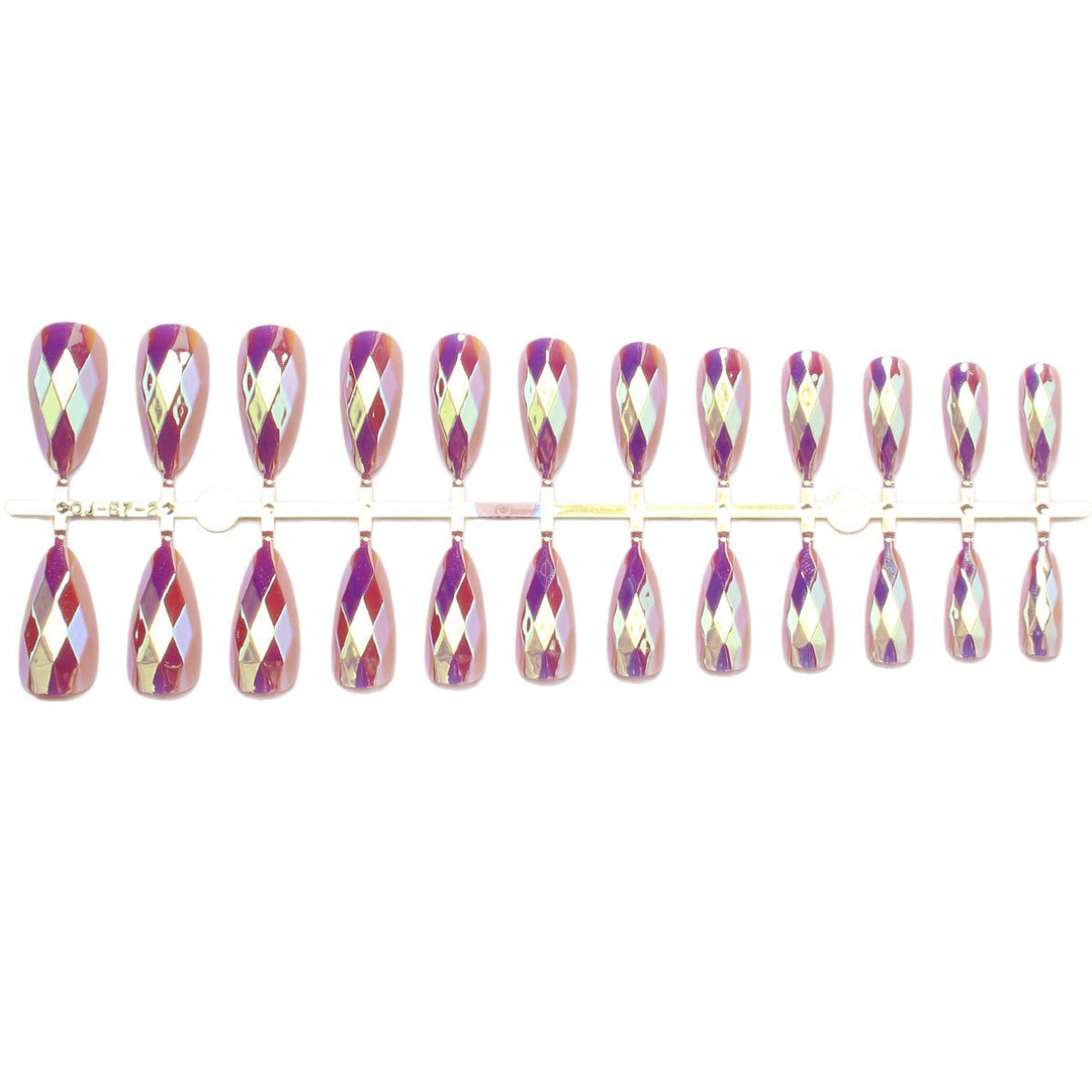Diamond-Shaped Press-On Nail Set Kalsten