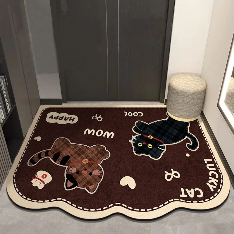 Cute Cat-Themed Entrance Mat