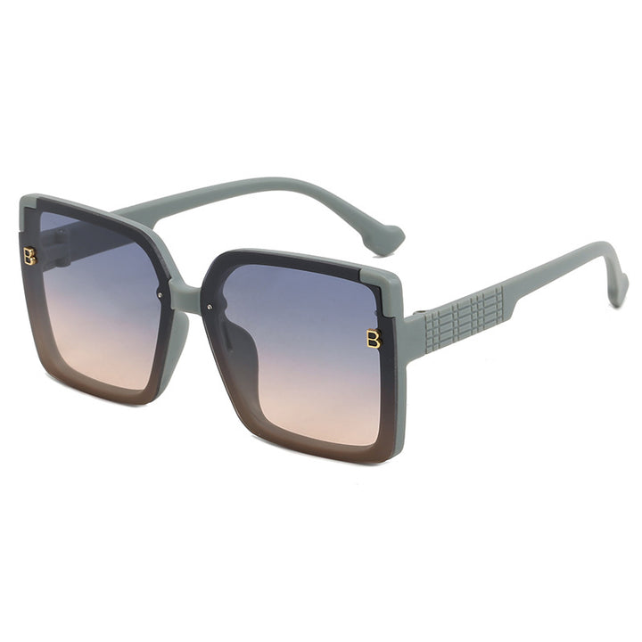 Women's fashionable square sunglasses with textured temple design Kalsten