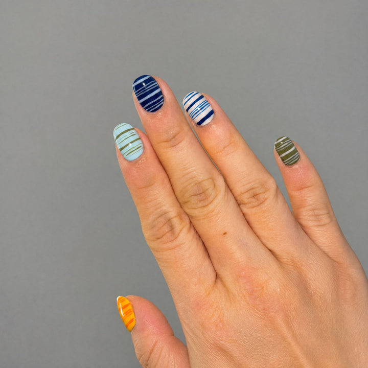 Striped Nail Art Design