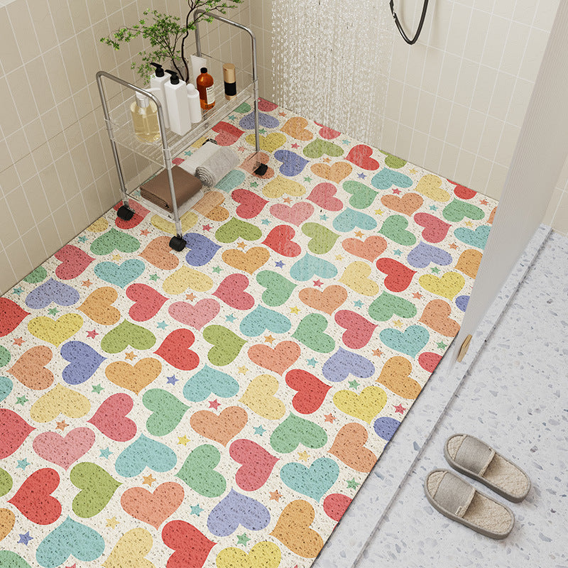 Heart Patterned Soft Bath Mat