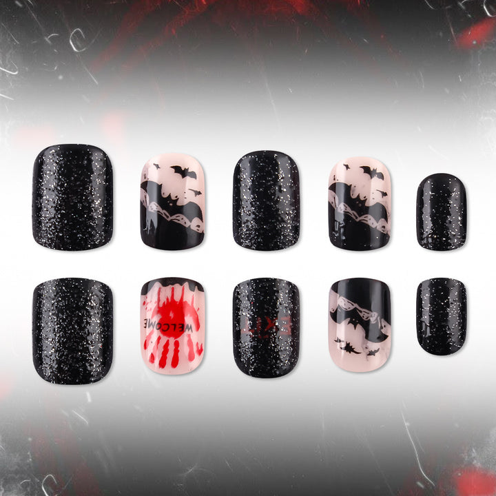 Halloween-Themed Press-On Nail Art Kalsten 1787542716