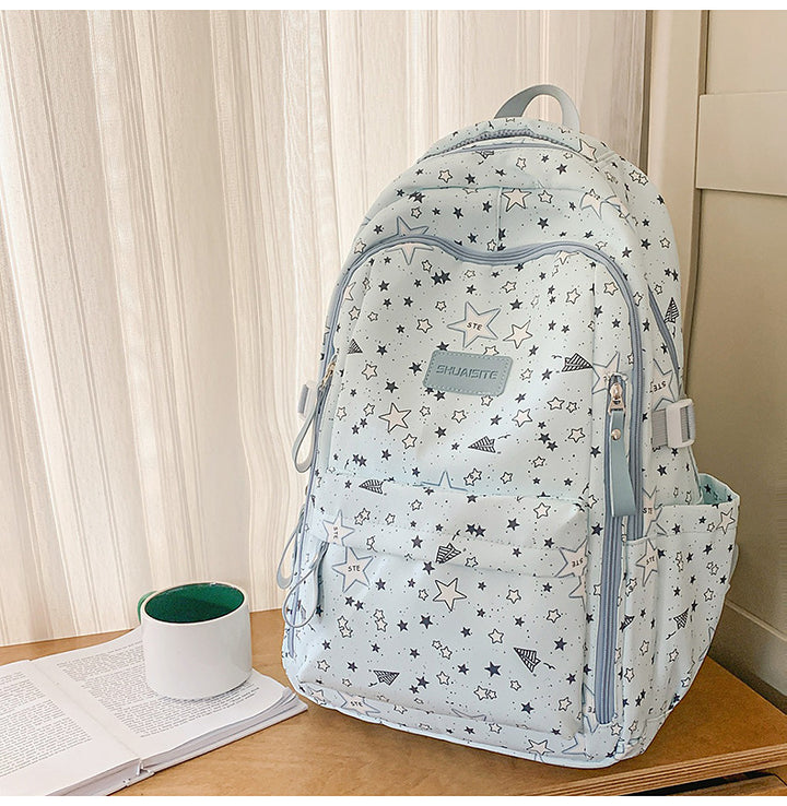 Star Print School Backpack